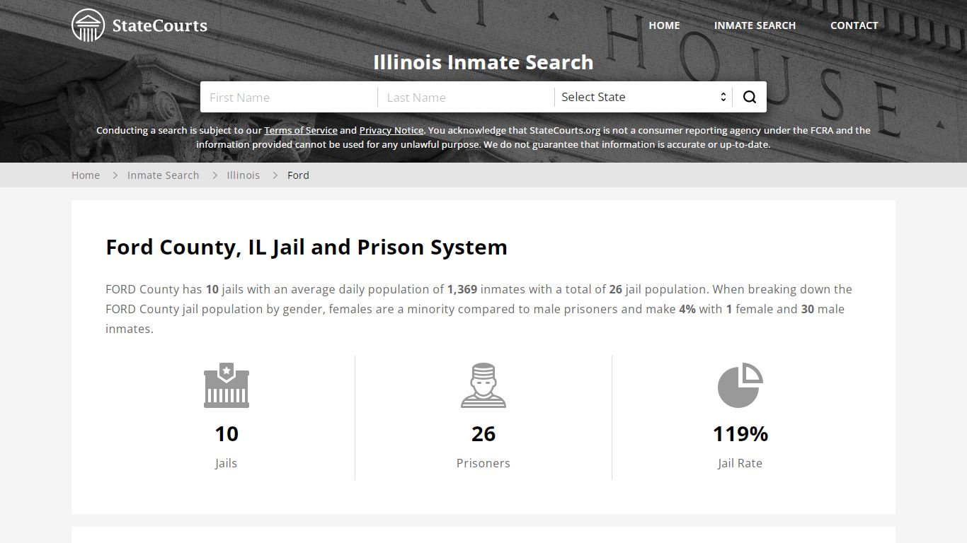 Ford County, IL Inmate Search - StateCourts